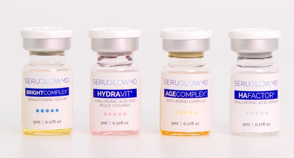 FOUR Seruglow SERUM Bottles Mesotherapy TREATMENT | Noble Clinic in Draper, Utah