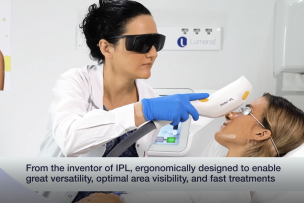 Doctor doing Stellar IPL Photofacial Laser treatment on Womans face | Noble Clinic in Draper, Utah